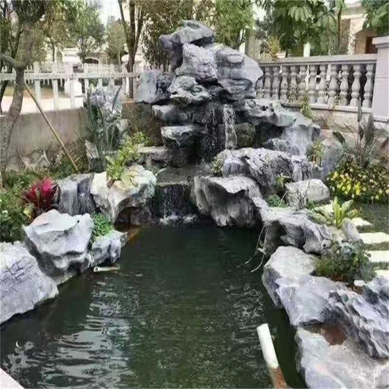 枣庄庭院假山鱼池图片