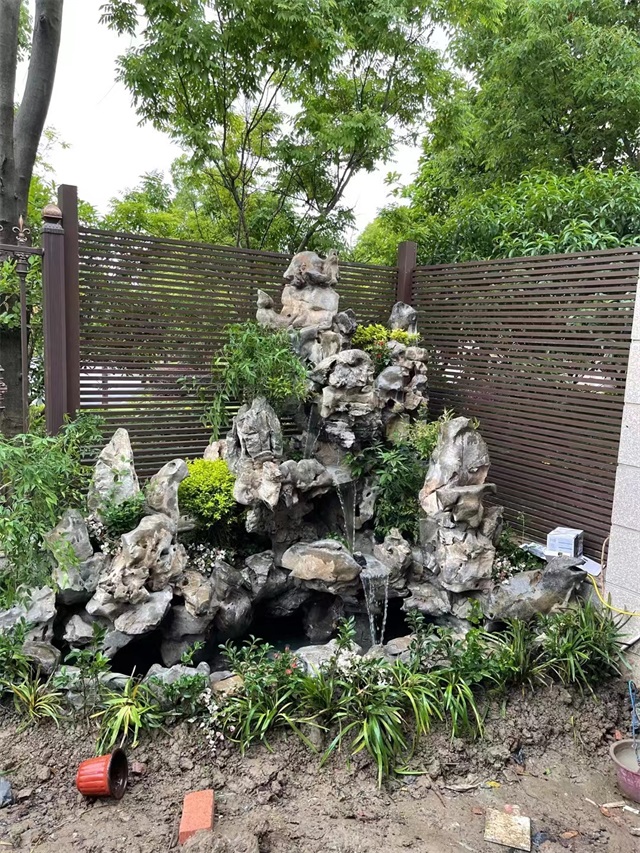 枣庄别墅假山景观庭院设计