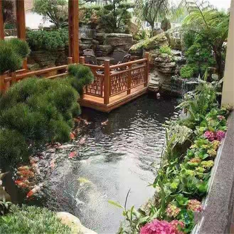 枣庄院子小鱼池假山设计